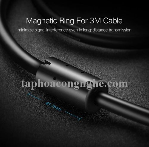 Ugreen 10354 0.5M màu Đen Cáp sạc truyền dữ liệu USB 2.0 sang MINI USB đầu mạ vàng US132 30010354